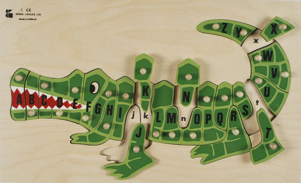 ABC Wooden Alligator Puzzle