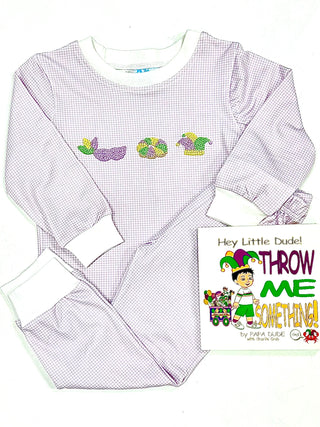 Mardi Gras Trio 2pc Unisex Pajamas