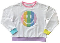 Queen of Sparkles Rainbow Smiley Face Sweatshirt