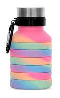 Happy Stripe Silicone Collapsible Water Bottle