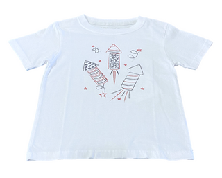 Mustard & Ketchup Kids White Firecracker S/S Tee