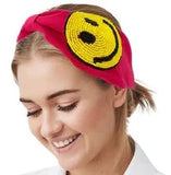 Smiley Face Beaded Headband