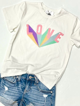 Belle Cher LOVE Sequin Tee