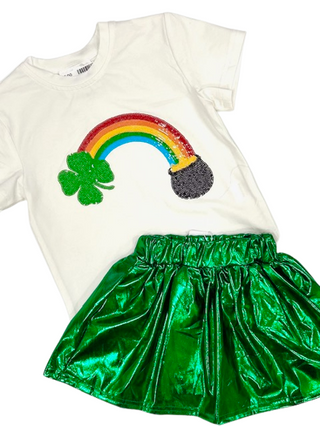 Belle Cher Pot of Gold/Rainbow Sequin Tee