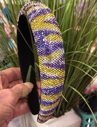 Azarhia Rhinestone Tiger Stripe Headband