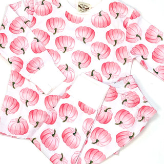 Pink Pumpkins 2Pc Pajamas Set