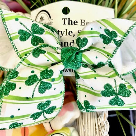 St Patty's Day Hair Bows - LARGE