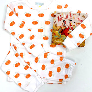 Lulu Bebe 2Pc Pumpkin Pajamas