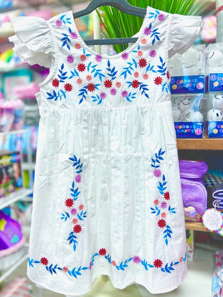Cheeni Shelby Dress - White Embroidered