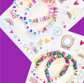 2Pc Camp BFF Beaded Bracelet Set
