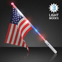 Light Up LED Blinking American Flag