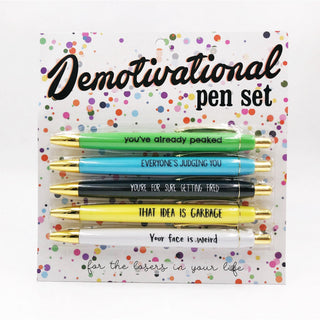 5Pc Demotivational Pen Set