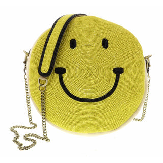 Cause I'm Happy Beaded Crossbody Purse