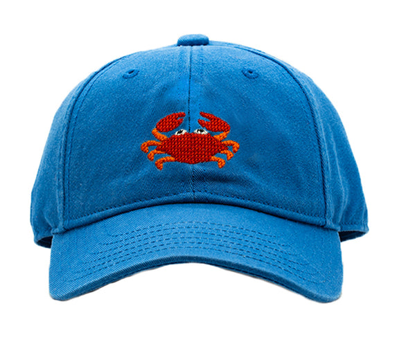 Harding Lane Baseball Hat Crab on Cobalt Blue