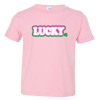 Pink LUCKY S/S Tee with Shamrock