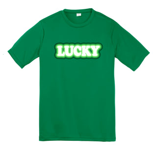 Azarhia Green LUCKY Dri Fit S/S St Patty's Tee