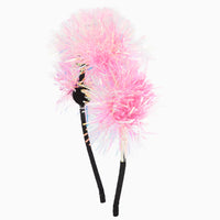 Azarhia Pink Tinsel Pom Pom Headband