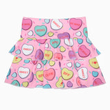 Azarhia Athleisure Tennis Skirt - Conversation Sweet Hearts