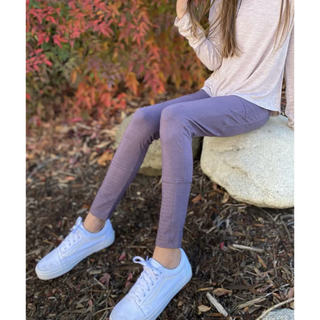 Paper Flower Super Moto Leggings - Grape