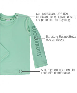 Rugged Butts Long Sleeve Rash Guard - mint