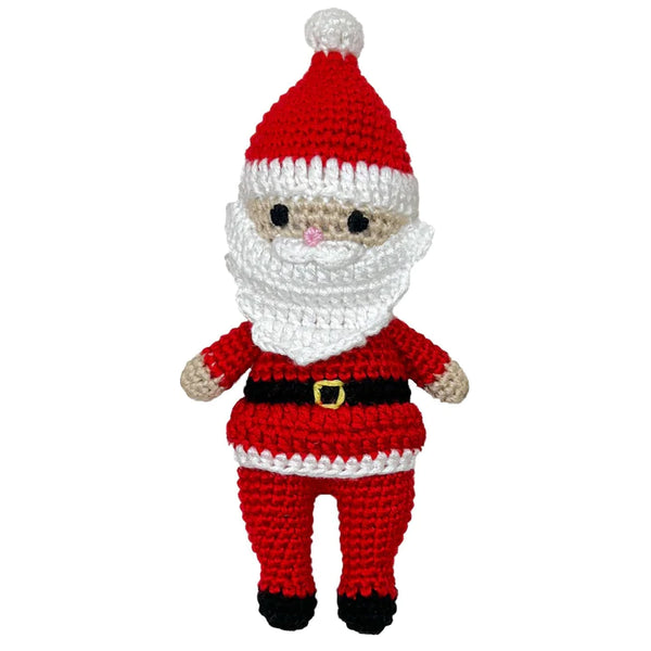 Zubels 5" Santa Claus Bamboo Crochet Rattle (Standing)