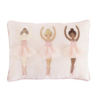 Mon Ami Ballerina Girl Lumbar Pillow