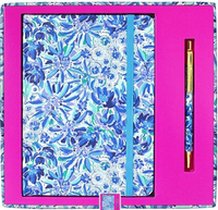 Lilly Pulitzer Journal with Pen - Blue Floral
