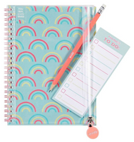 Yoobi Spiral Notebook with Pen - Rainbow