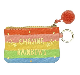 Rainbow Canvas ID/Key Holder