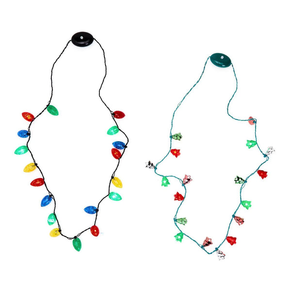 LED Flashing Christmas Lights Necklace - Christmas Magic Makers