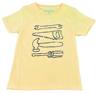 Mustard & Ketchup Kids Yellow Tools S/S Tee