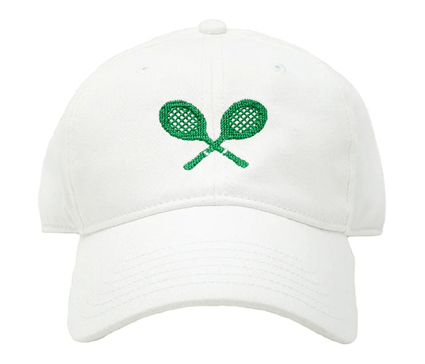 Harding Lane Baseball Hat Tennis Racquets on White