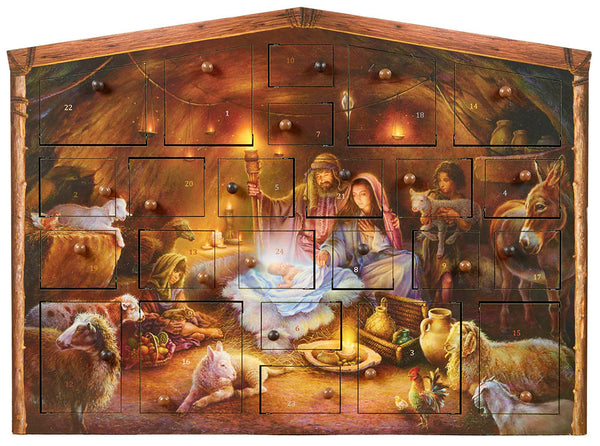 Wooden Christmas Nativity Advent Calendar
