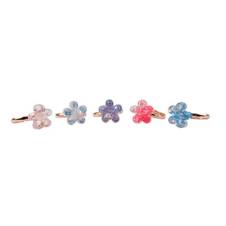 Great Pretenders Boutique Chic 5Pc Shimmer Flower Ring Set