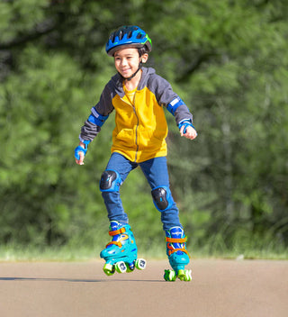 One2Go Adjustable Quad Roller Skates - Blue