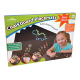 4Pk Reversible Chalkboard Placemat Set & Dry Erase Crayons