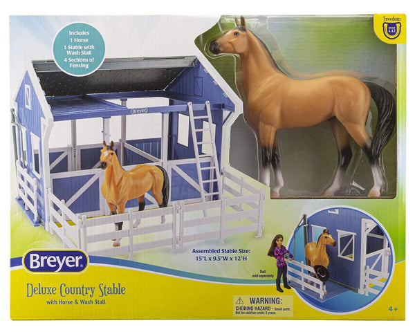 Breyer Deluxe Country Stable w/ Horse & Wash Stall