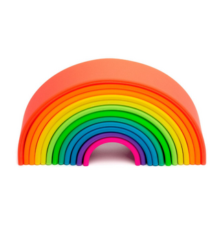 Kid Made Modern Dena Silicone Rainbow Stacker - Large Neon