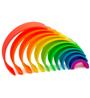 Kid Made Modern Dena Silicone Rainbow Stacker - Large Neon