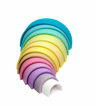Kid Made Modern Dena Silicone Rainbow Stacker - Large Pastel