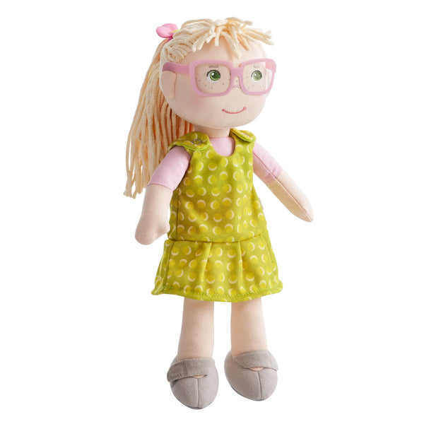 HABA 12" Plush Doll Leonore with Glasses