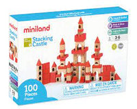 Miniland 100Pc Wooden Stacking Castle