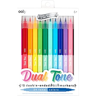 Dual Tone- 12 Double-Ended Brush Markers
