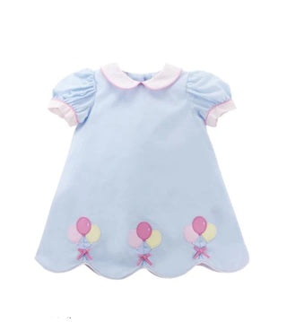 Zuccini Blue Balloons Kendall Birthday Dress