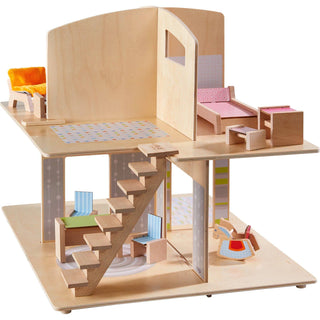HABA Little Friends City Villa Wooden Dollhouse with Furniture