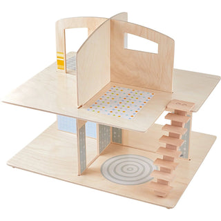 HABA Little Friends City Villa Wooden Dollhouse with Furniture