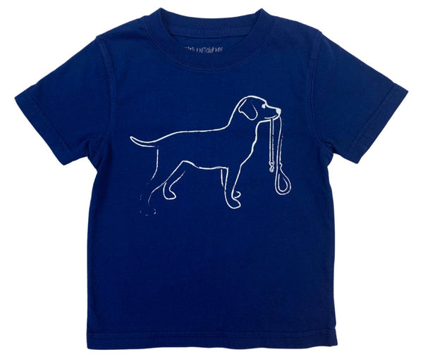 Mustard & Ketchup Kids Navy Dog with Leash S/S Tee