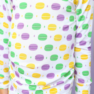 Macaron+Me Mardi Gras Macarons Pajamas