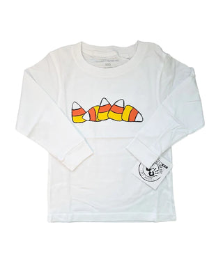 Mustard & Ketchup Kids  White Candy Corn L/S Tee