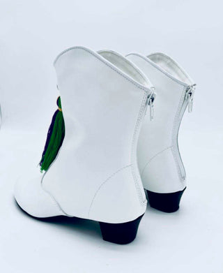Blended Spirit KIDS Majorette White Mardi Gras Marching Boots